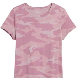 Athleta Daily Camo Crew Pink Size Small